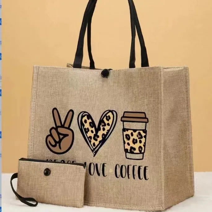 2 Pcs Linen Tote Bag
