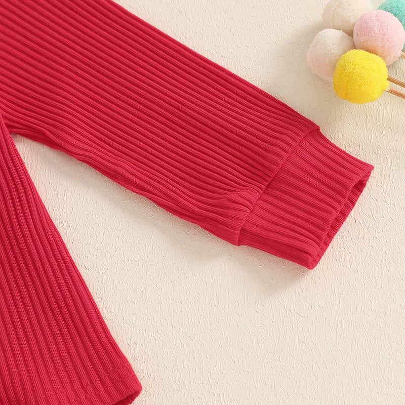 Ribbed Knit Long Sleeve girl outfit