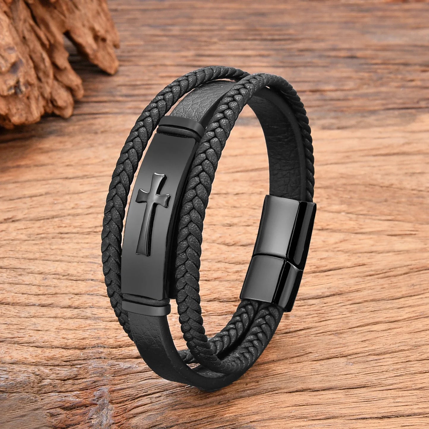 Weaving Leather Punk Bracelet