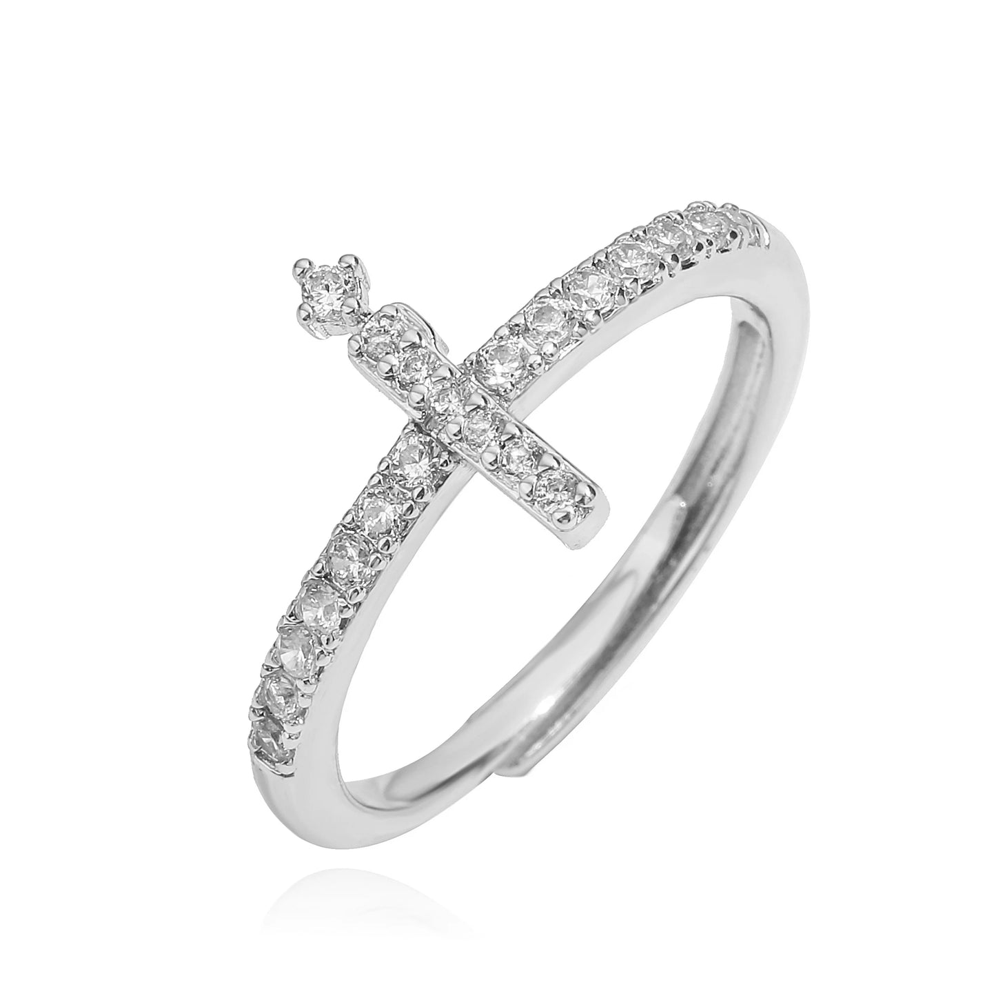 Zircon Arabic Letter Ring