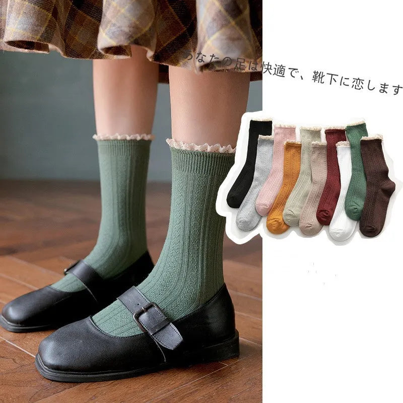 Lacework vintage Ruffles Socks