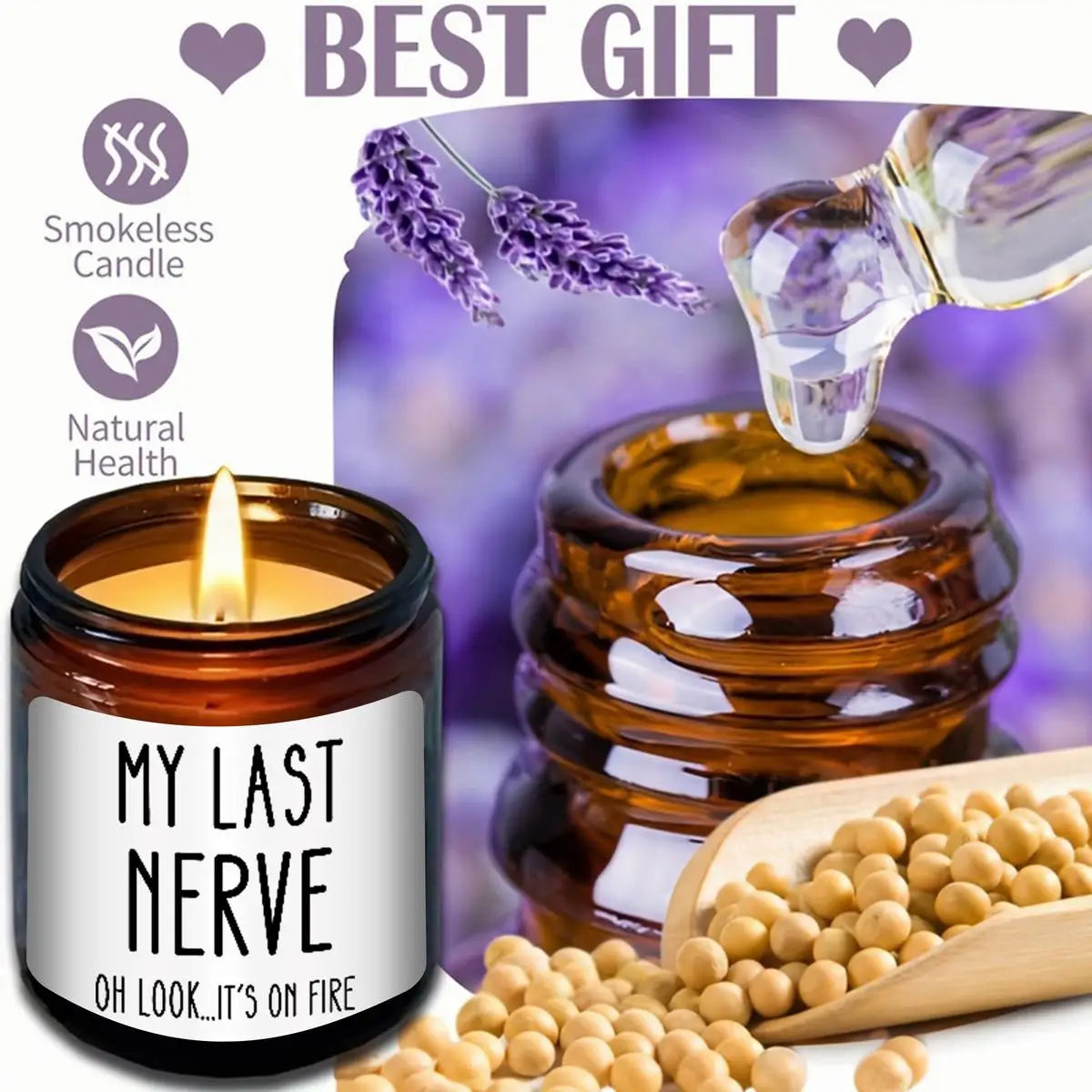 Lavender scented candle gift