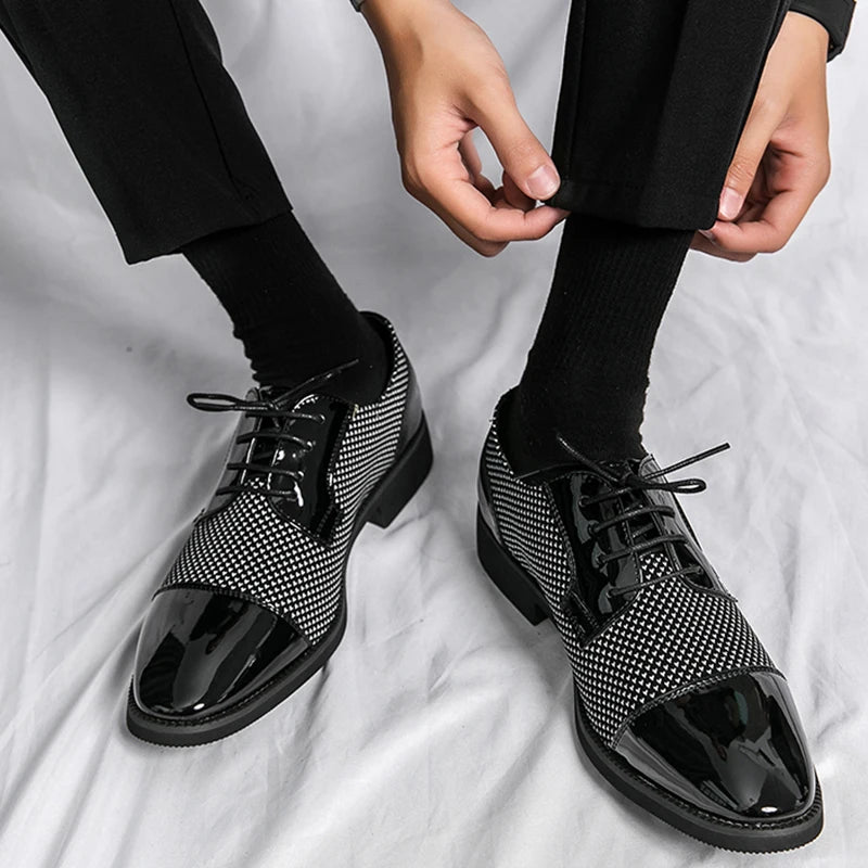 Men Lace Up Oxfords Luxury Shoes