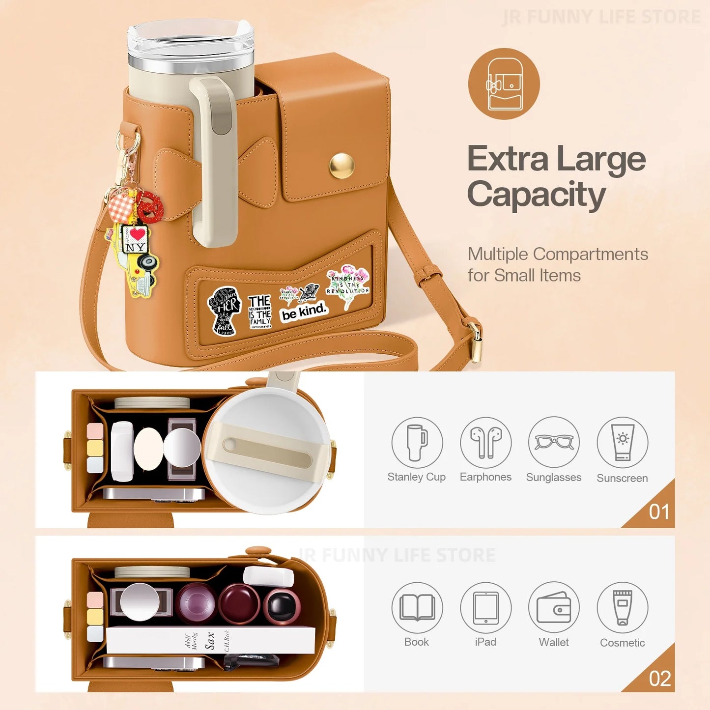 Water Bottle Bag for Stanley Tumbler