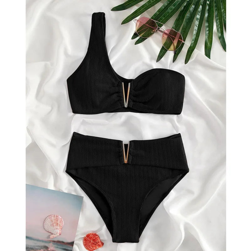 High Waist Brazilian Bikini Set