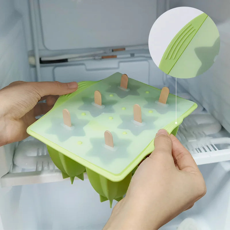 6 Hole Silicone Popsicle Molds