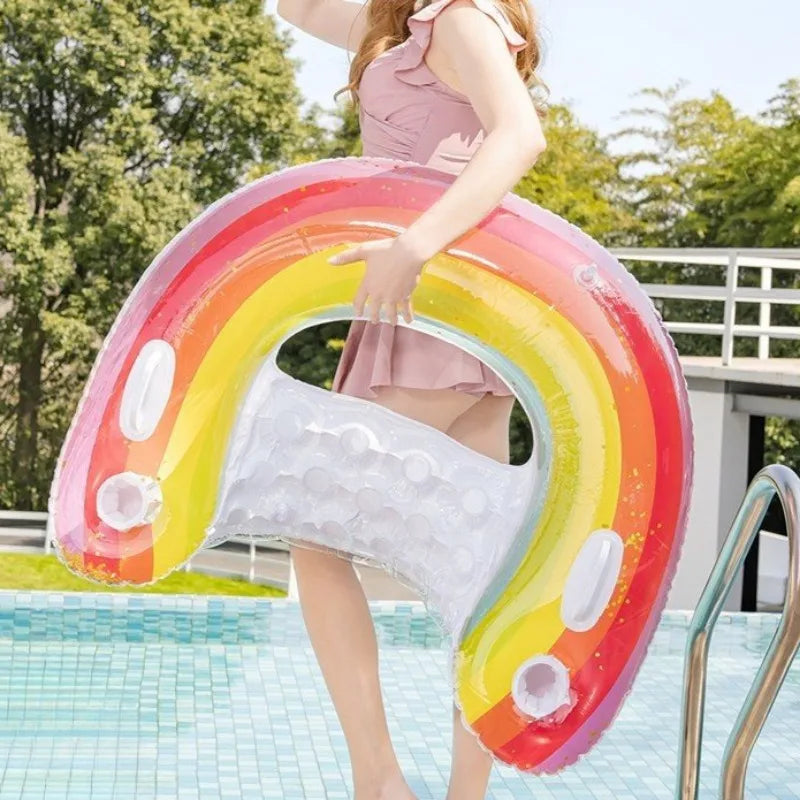 1pc Inflatable U-Shaped Pool Float