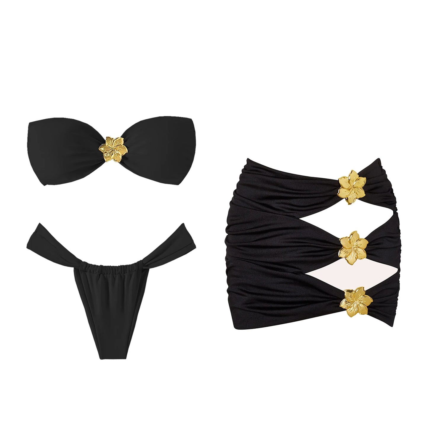 V Neck Ruffle Swimsuit