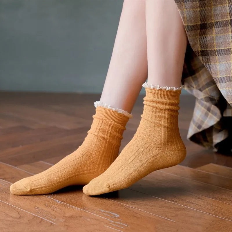 Lacework vintage Ruffles Socks