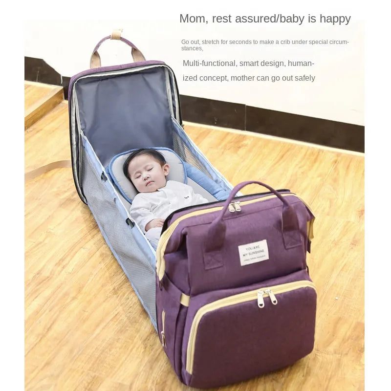 Mother Baby Leather Travel Backpack VIDEO