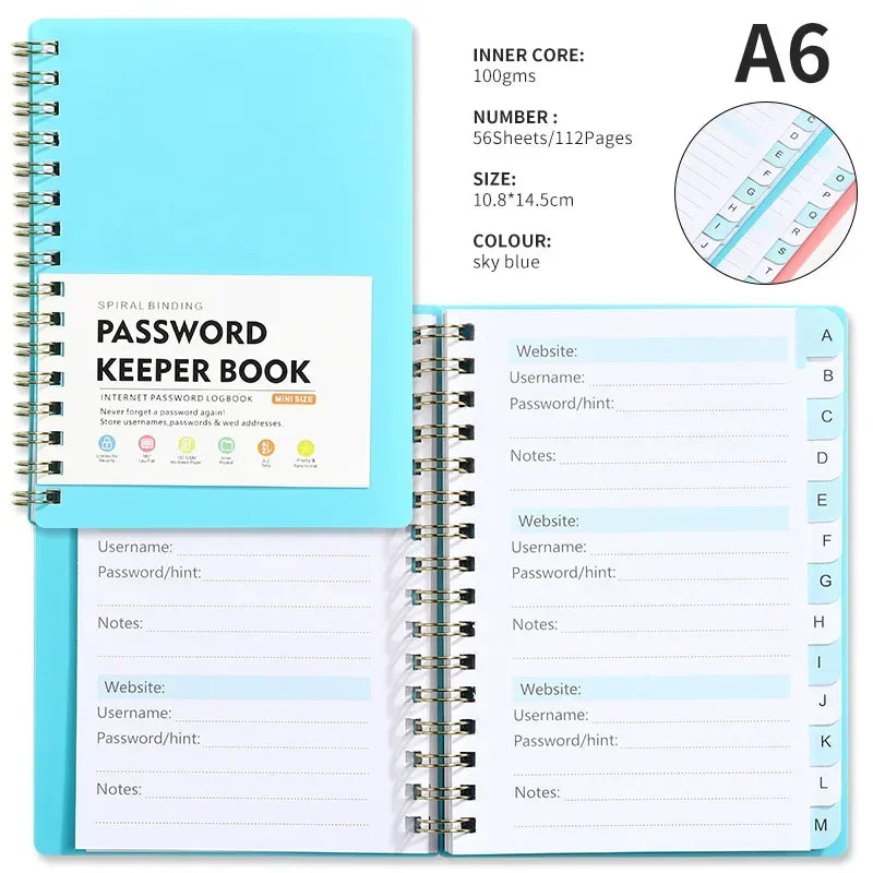 1pc Password Storage Book