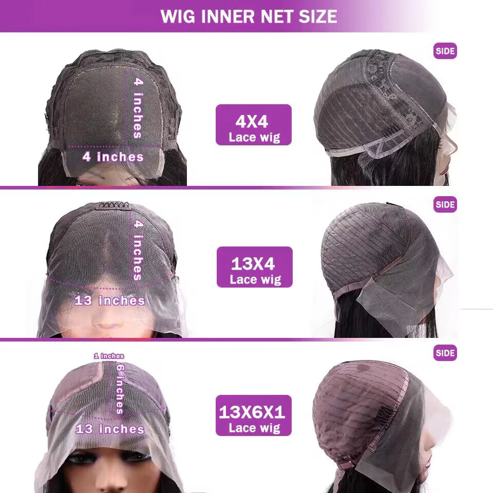 Kinky Straight Lace Front Pre Plucked Human Wig