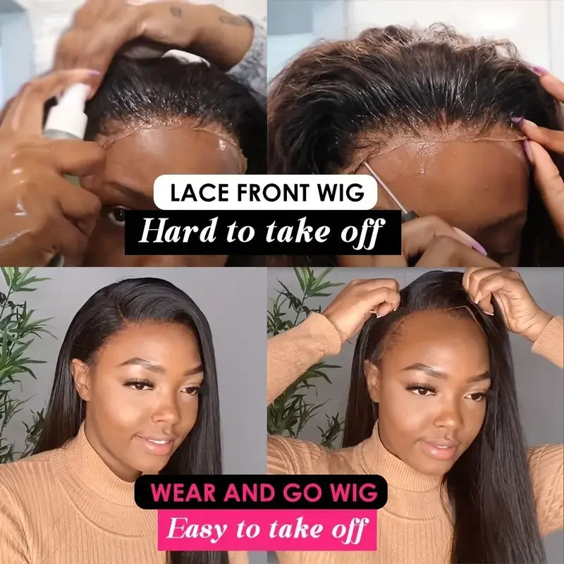 Kinky Straight Lace Front Pre Pluck Wig