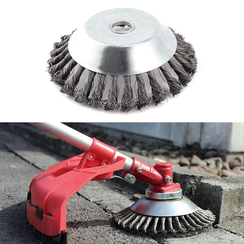 Steel Wire Wheel Weed Brush