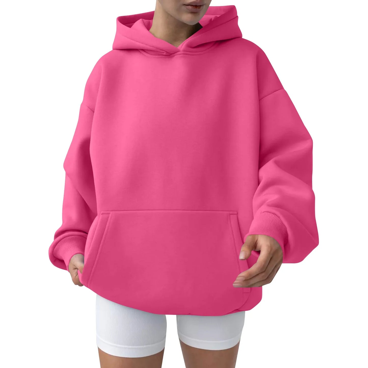 Trendy Solid Color Sports Hoodies