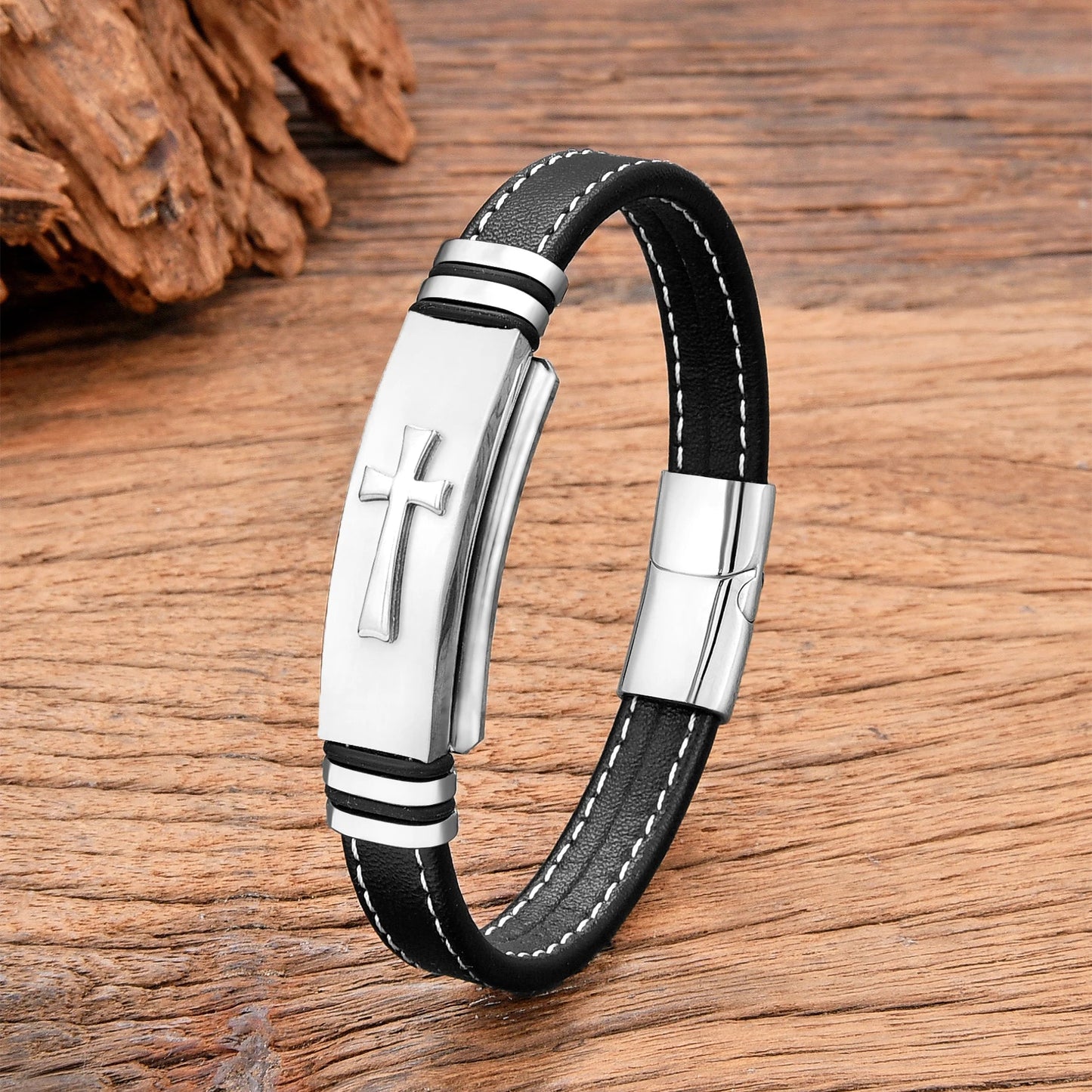 Weaving Leather Punk Bracelet