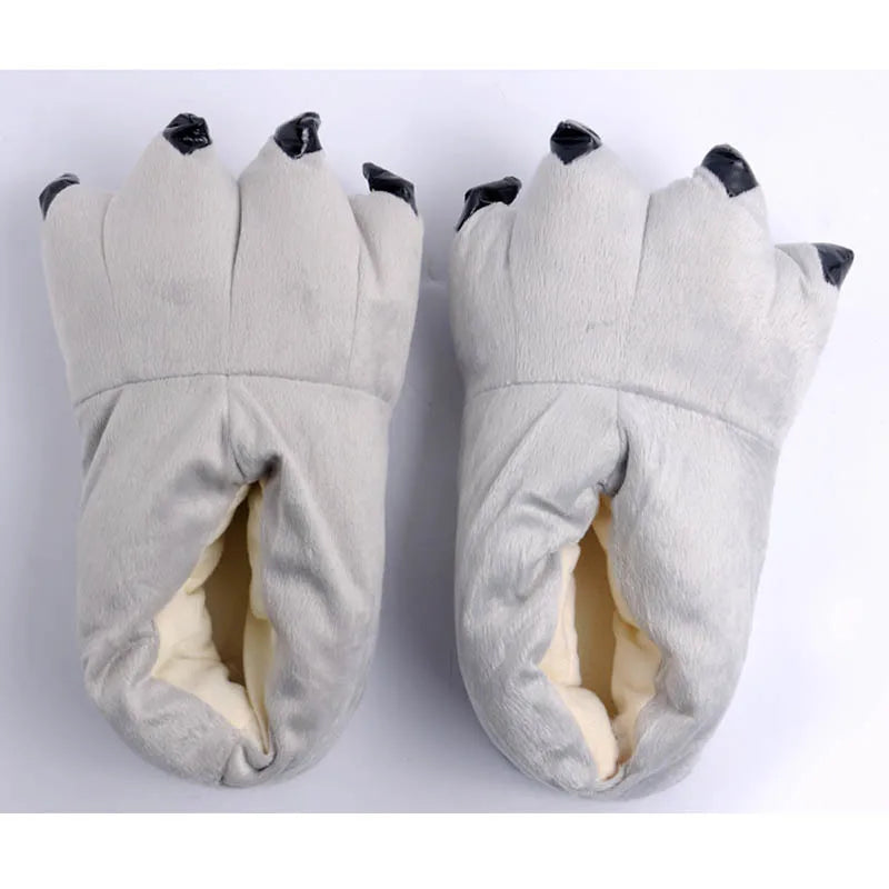 Plush Warm Animal Claw slippers