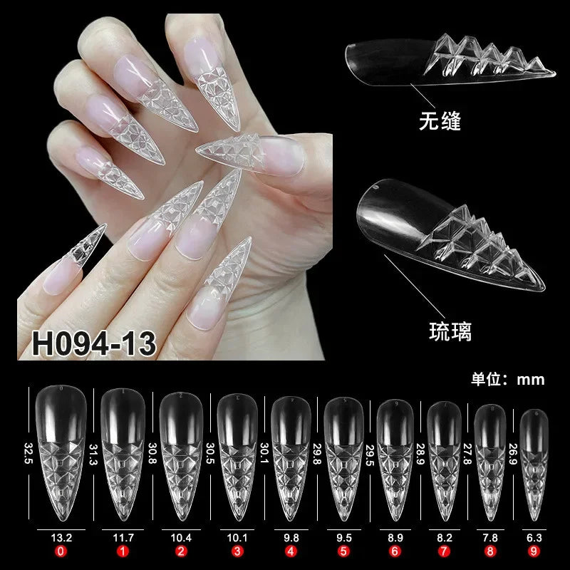 120PCS Press On Glazed Tips