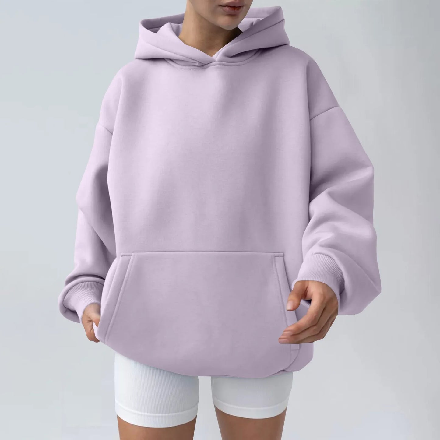 Trendy Solid Color Sports Hoodies