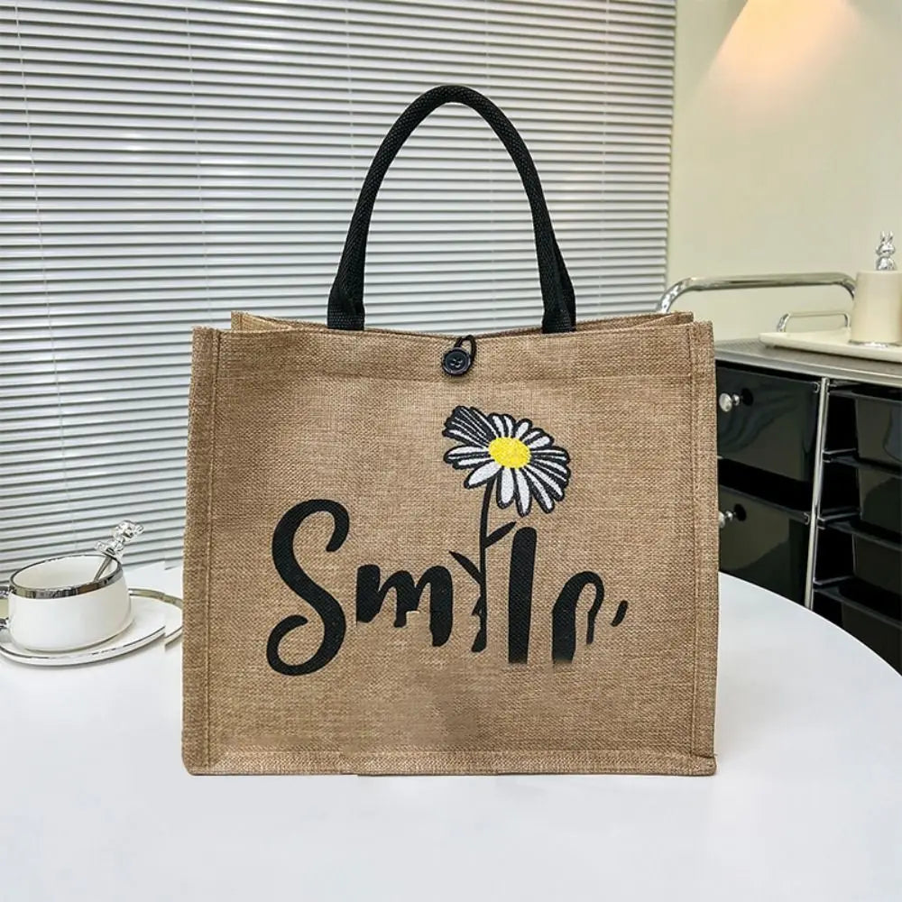 Print Linen Tote Bag