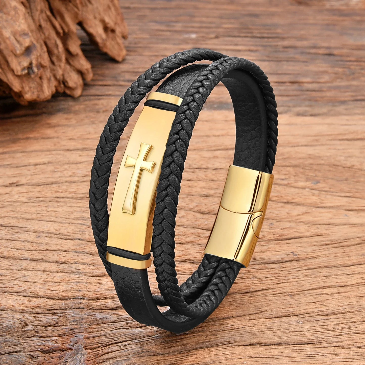 Weaving Leather Punk Bracelet