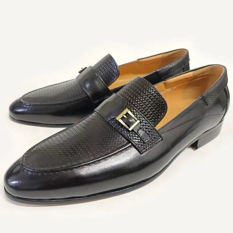 British Buckle Retro Formal Loafers