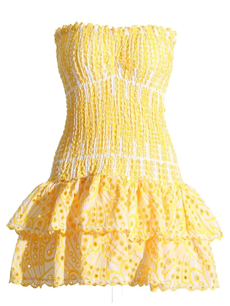 Strapless High Waist  Slimming Dress