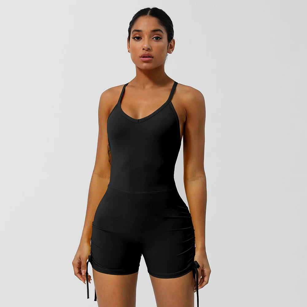 Yoga Jumpsuit Padded Set