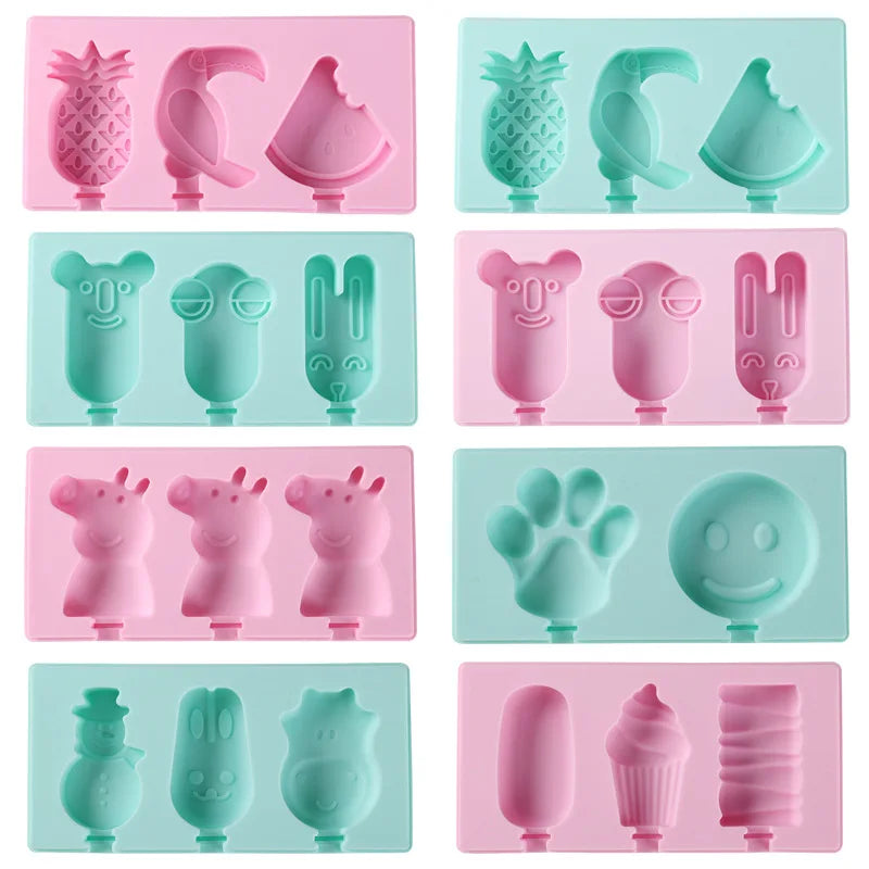 Silicone Ice Cream Mold with Lid and Sticks
