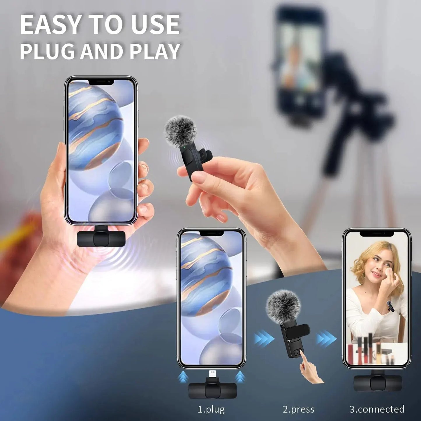 Wireless Lavalier Mic for iPhone