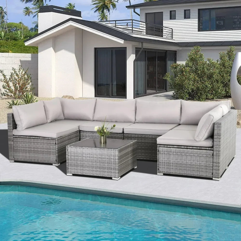7 Pieces Modular Patio Set - MONLANE
