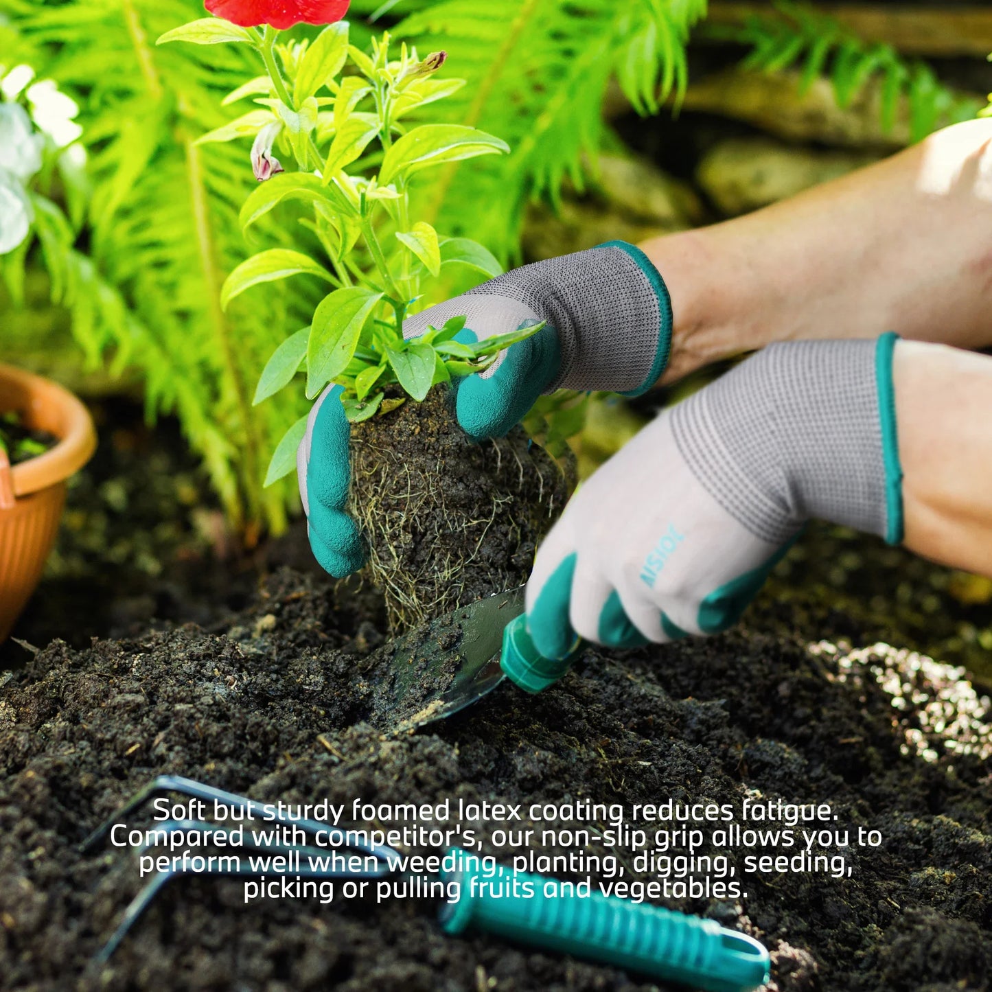 gauze rubber garden gloves