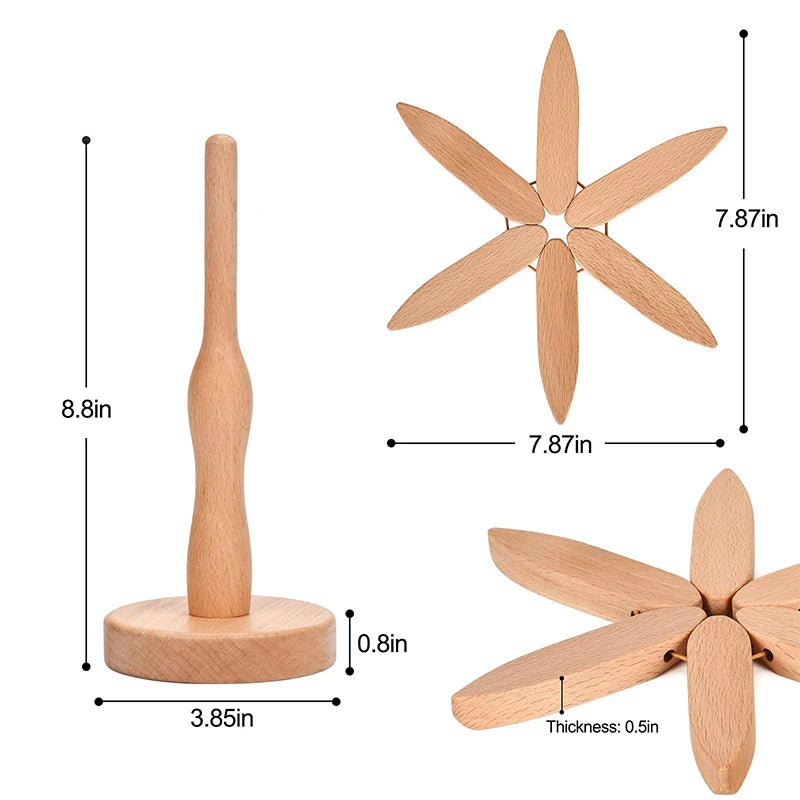 Wooden Tree Shape Pot Coasters