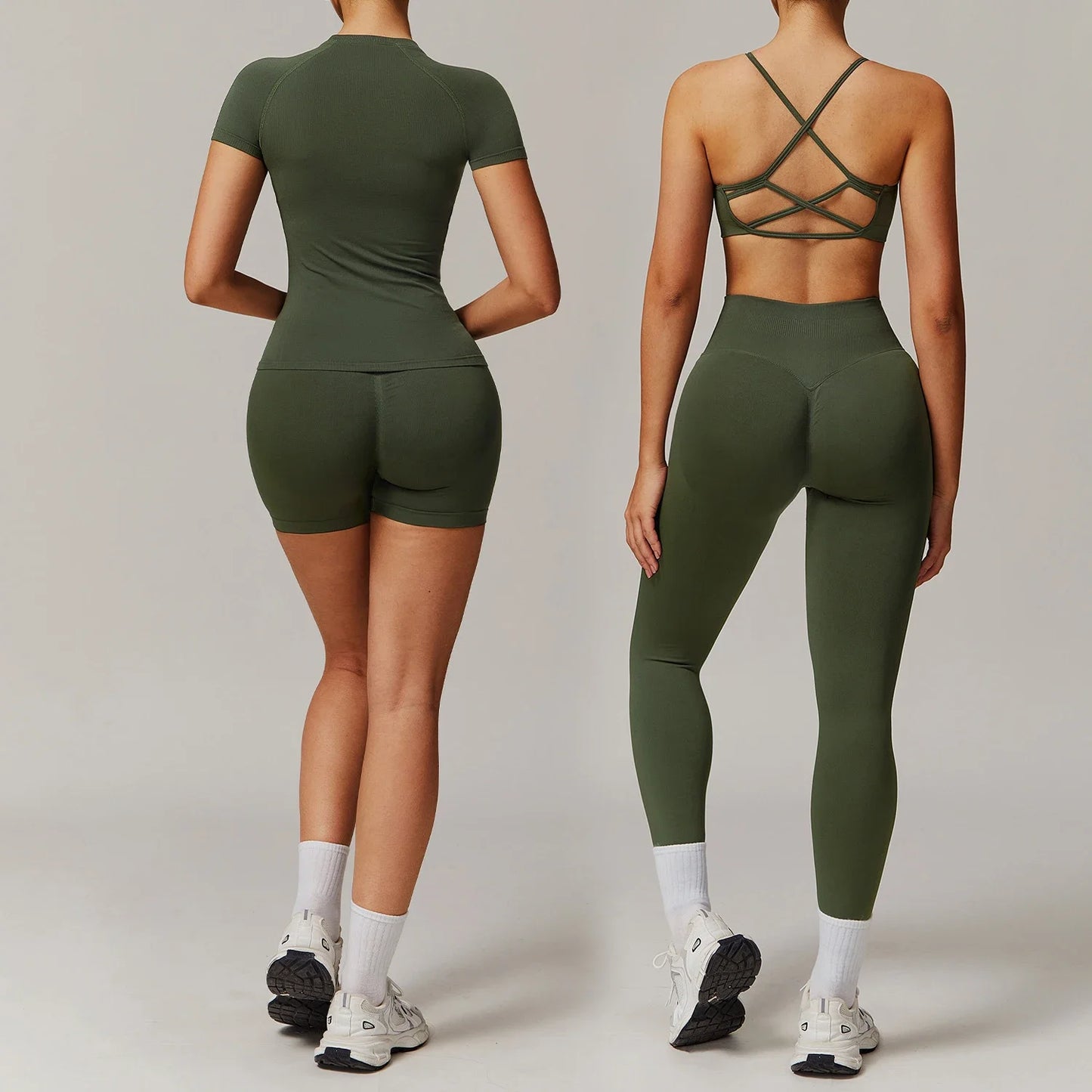 Seamless 2 Piece Fitness Leggings Set