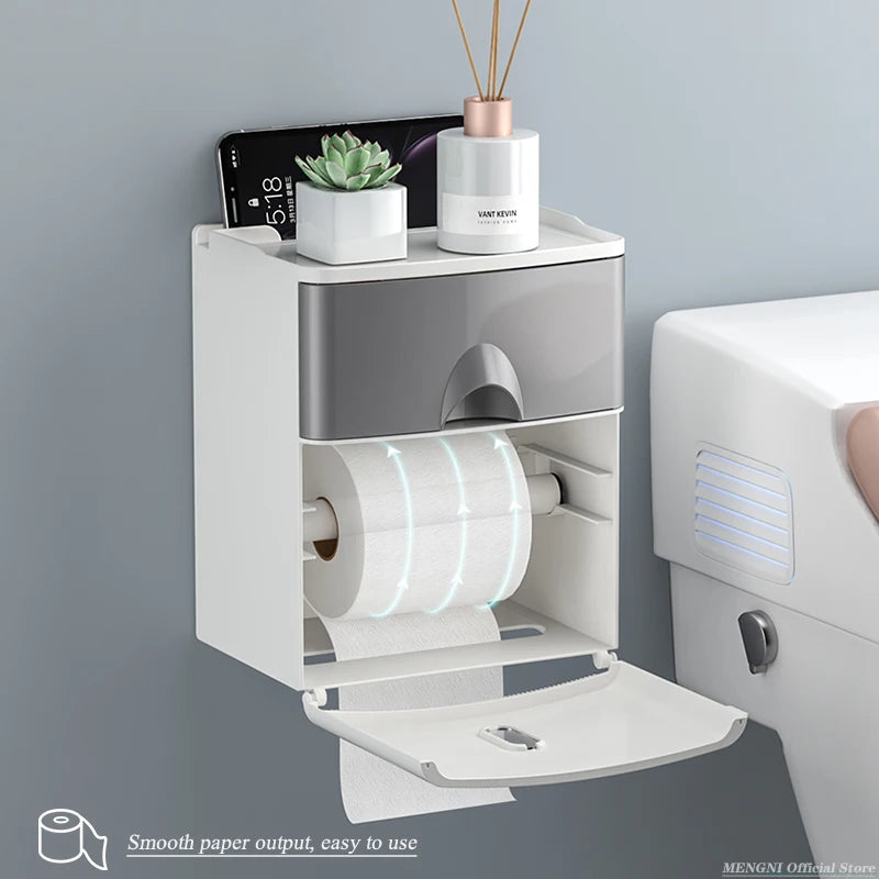 Wall Mount toilet Roll Organizer