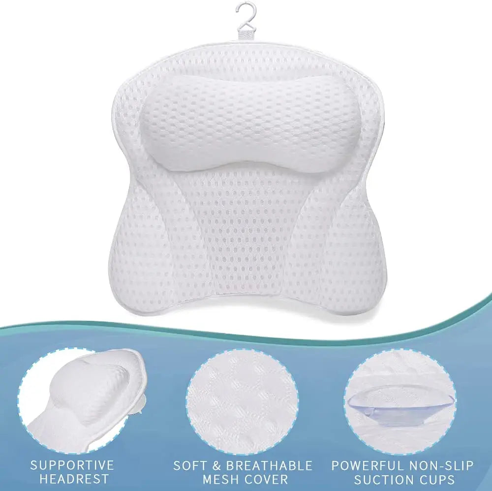 Bathtub Pillow for for Neck & Back Support