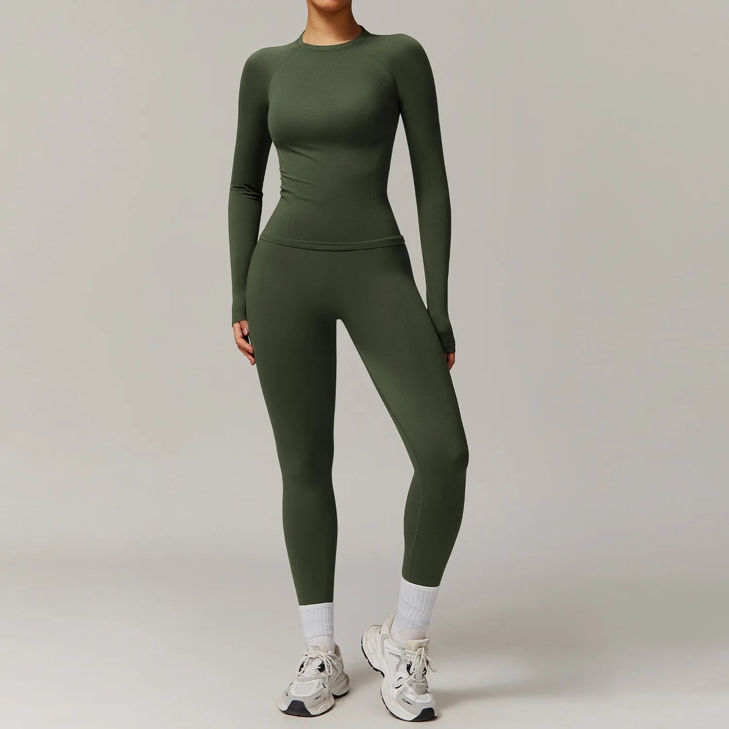 Seamless 2 Piece Fitness Leggings Set