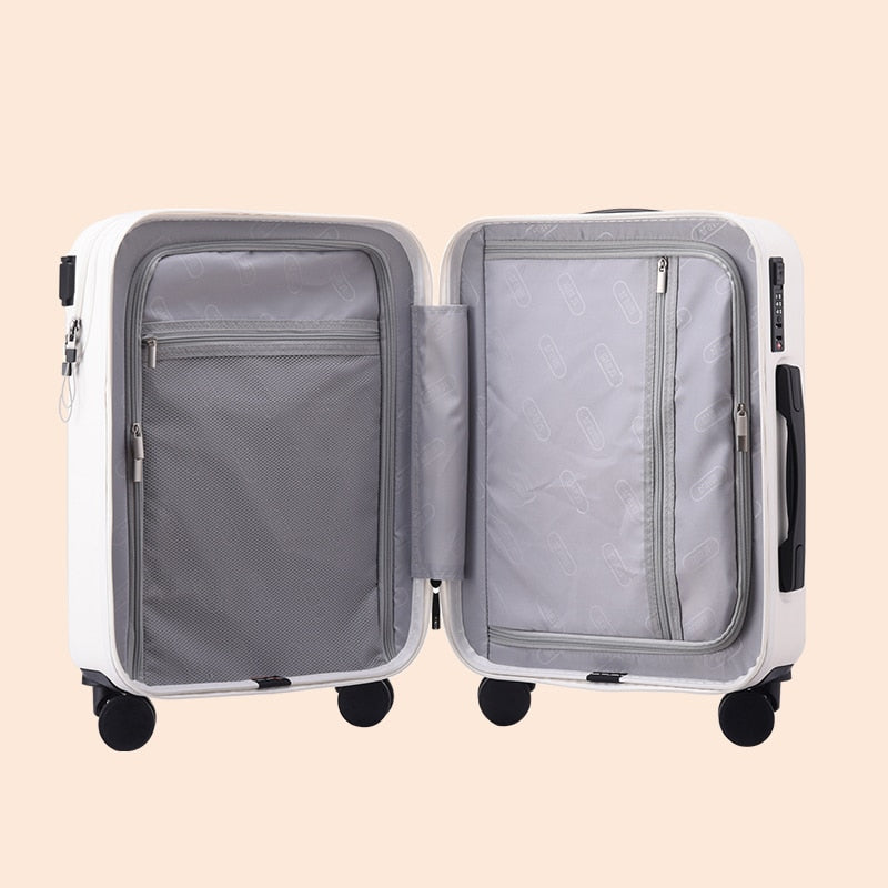 Travel Suitcase Carry on Luggage with Wheels Cabin Rolling Luggage trolley luggage bag Men's business lightweight luggage - MONLANE