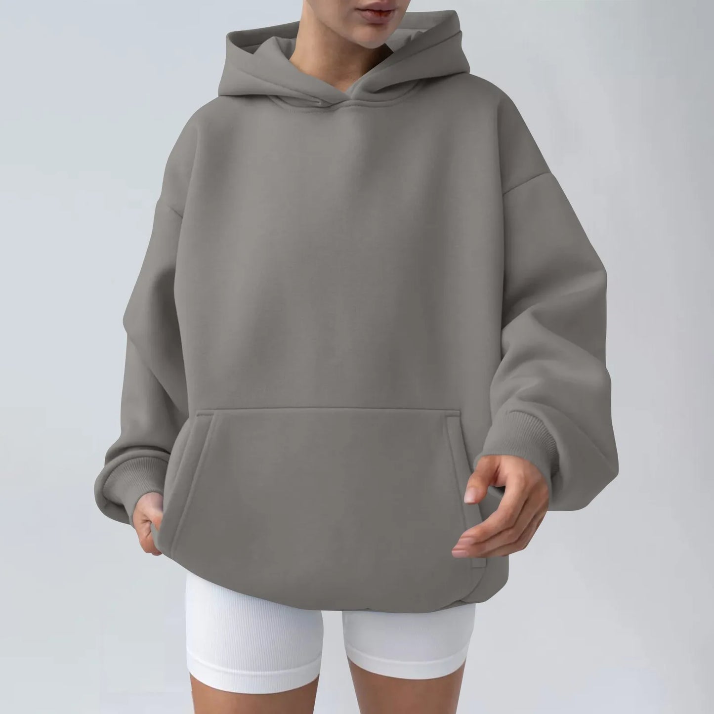 Trendy Solid Color Sports Hoodies