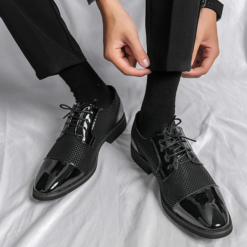 Men Lace Up Oxfords Luxury Shoes