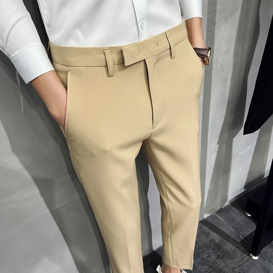 Men's Slim Fit Dress Ankle Trousers