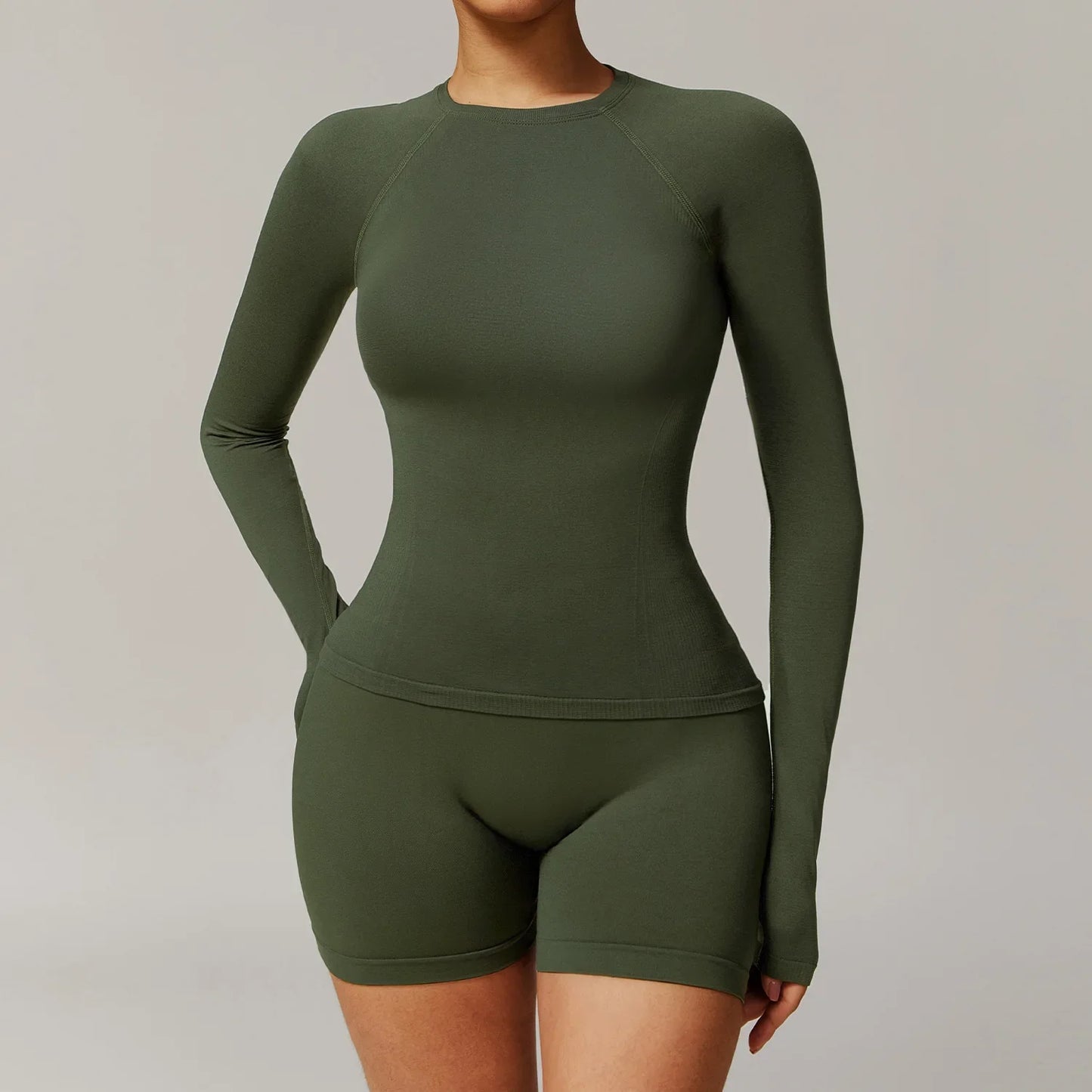 Seamless 2 Piece Fitness Leggings Set