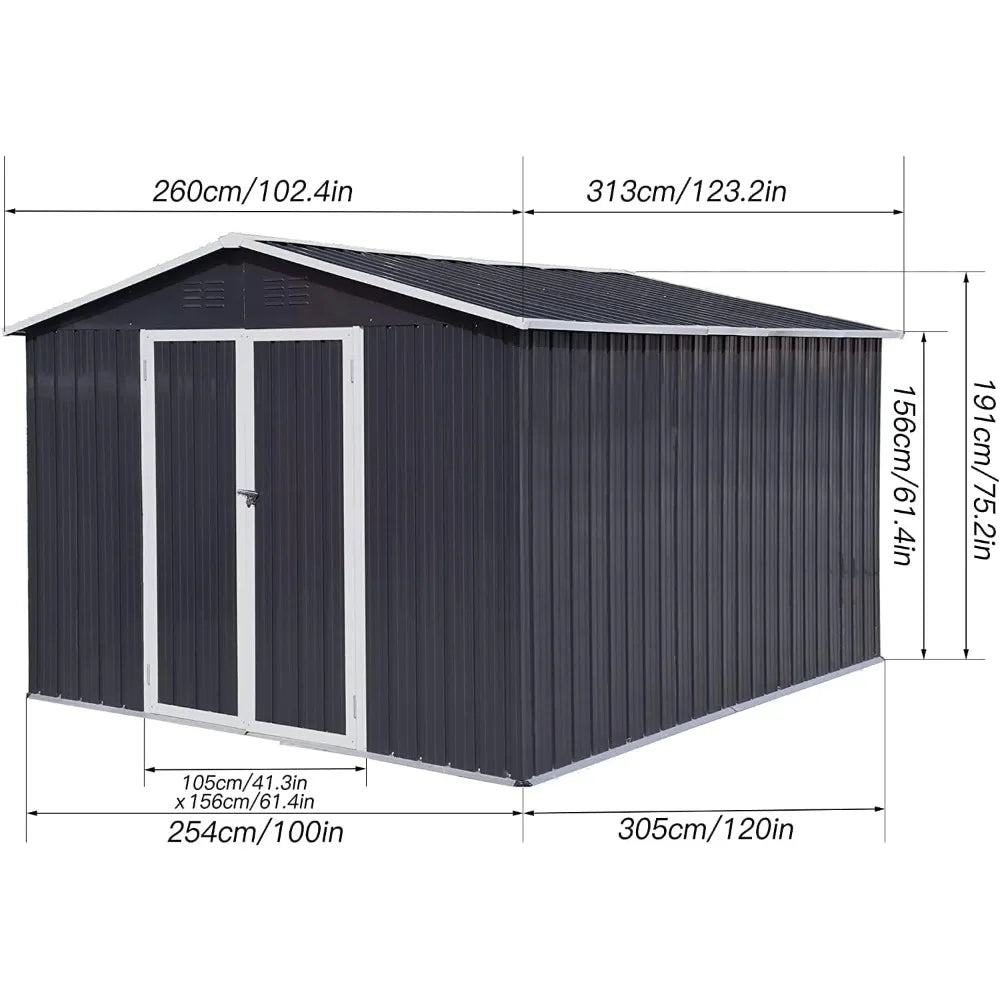 Metal Outdoor Storage Storage shed - MONLANE