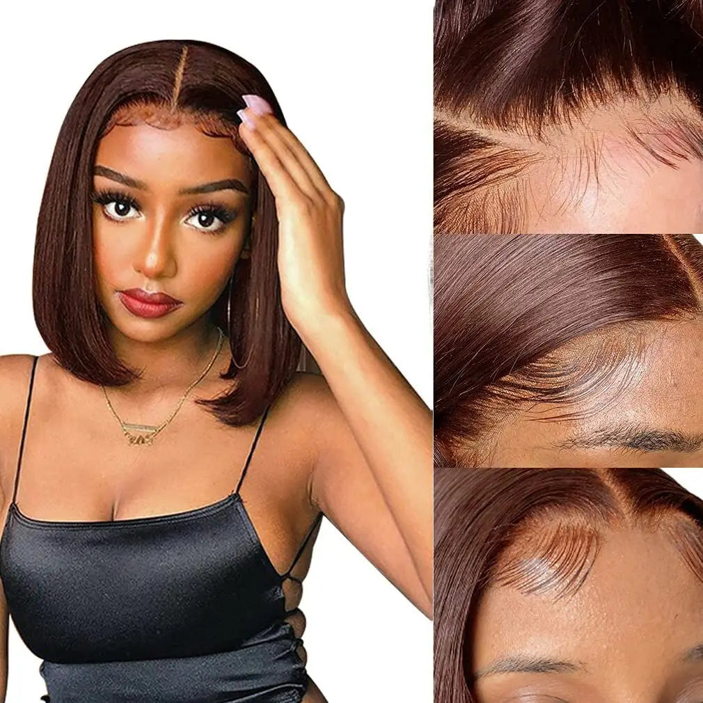 Short Bob Lace Front preplucked human wig - MONLANE