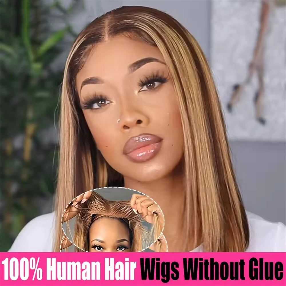Straight Highlight Glueless Wig