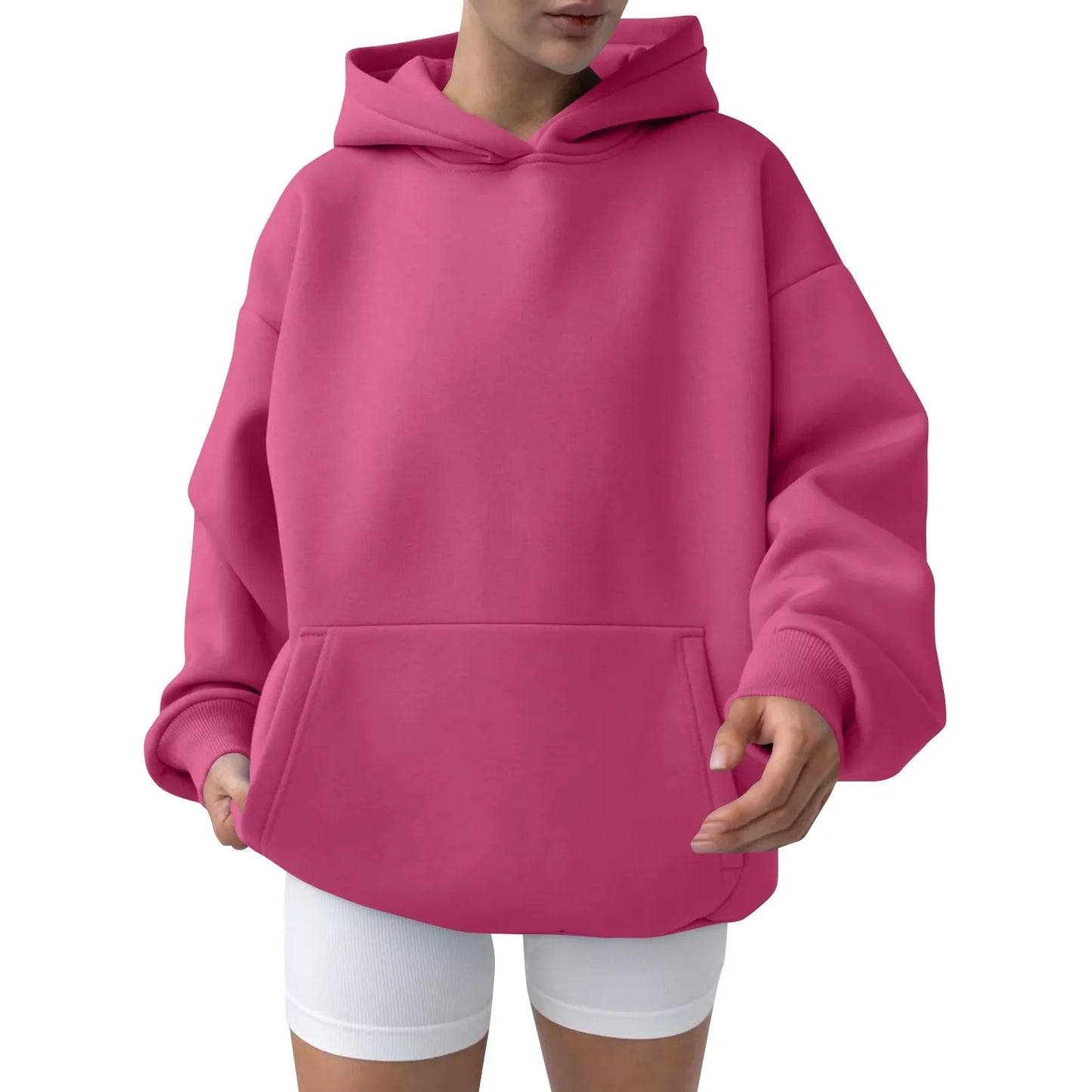Trendy Solid Color Sports Hoodies