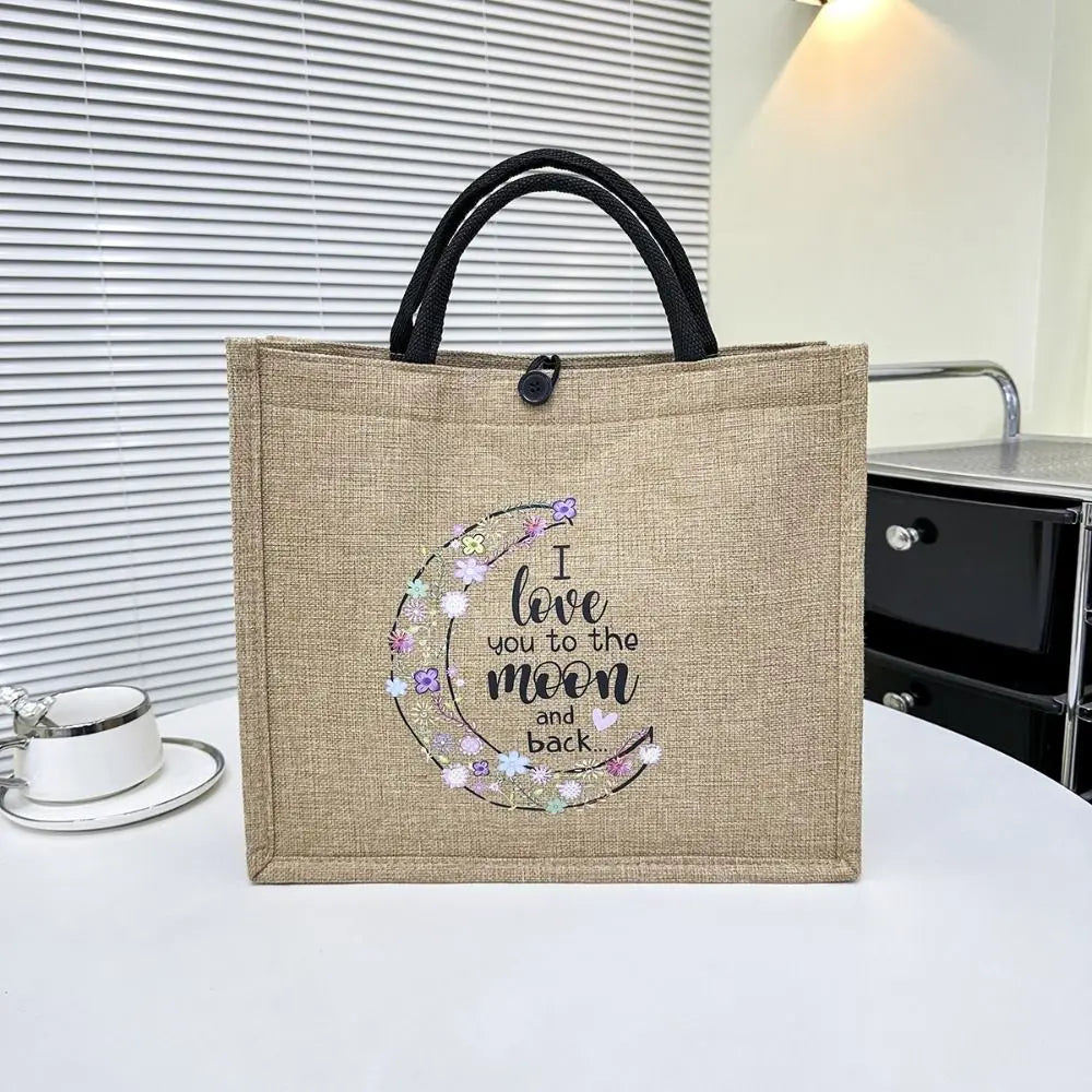 Print Linen Tote Bag