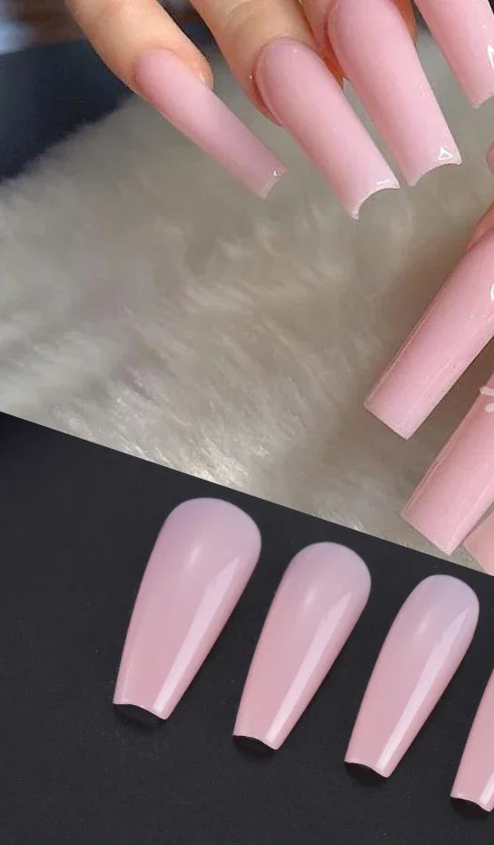 Nude Pink Press On Acrylic Extension