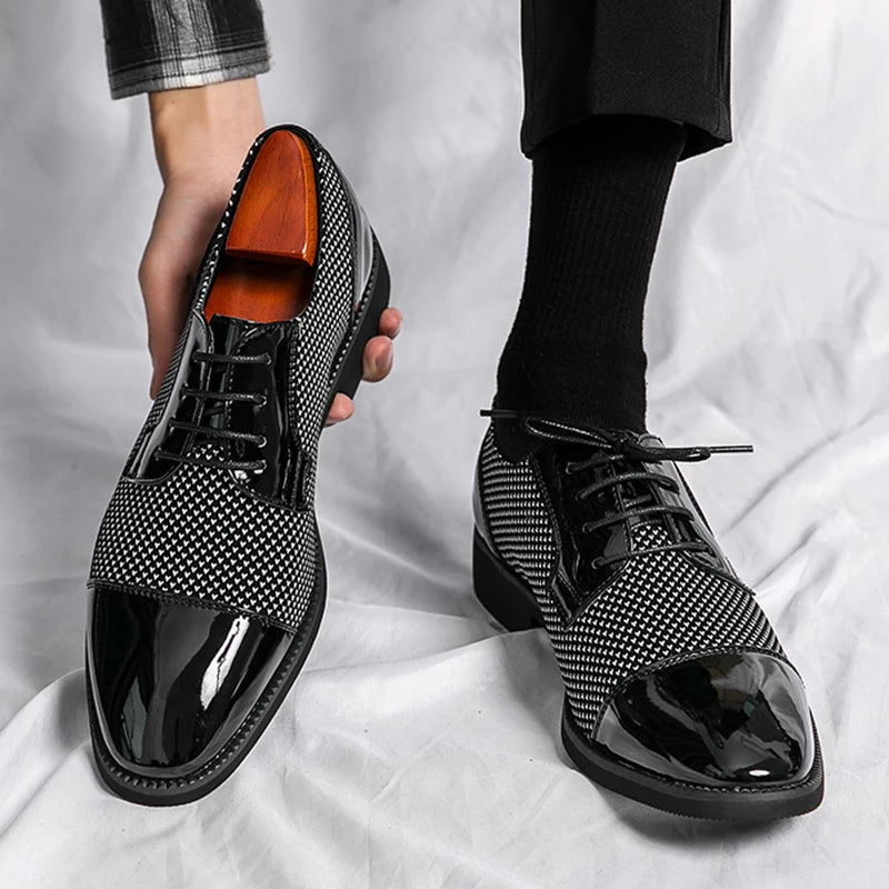 Men Lace Up Oxfords Luxury Shoes