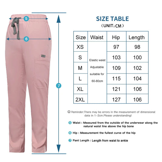 Solid Color Scrubs Pants - MONLANE